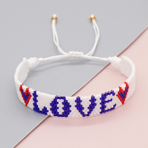 PandaHall Friendship Word LOVE Loom Pattern MIYUKI Seed Beads Bracelets for Women, Adjustable Nylon Cord Braided Bead Bracelets, Indigo, 11..., Purple
PandaHall Friendship Word LOVE Loom Pattern MIYUKI Seed Beads Bracelets for Women, Adjustable Nylon Cord Braided Bead Bracelets, Indigo, 11..., Purple