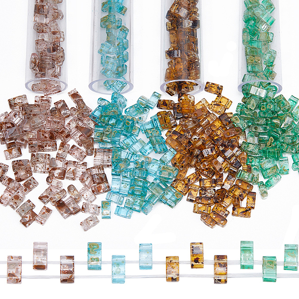 PandaHall CREATCABIN 400Pcs 4 Colors 2-Hole Transparent Glass Seed Beads, Antique Style, Rectangle, Mixed Color, 4.5~5.5x2x2~2.5mm, Hole..., Multicolor
PandaHall CREATCABIN 400Pcs 4 Colors 2-Hole Transparent Glass Seed Beads, Antique Style, Rectangle, Mixed Color, 4.5~5.5x2x2~2.5mm, Hole..., Multicolor