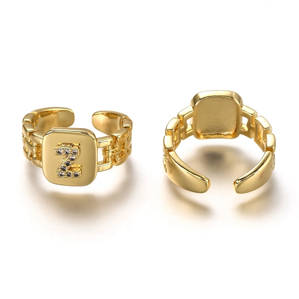 PandaHall Brass Micro Pave Clear Cubic Zirconia Cuff Rings, Open Rings, Long-Lasting Plated, Rectangle, Golden, Letter.Z, US Size 7 1/4...
PandaHall Brass Micro Pave Clear Cubic Zirconia Cuff Rings, Open Rings, Long-Lasting Plated, Rectangle, Golden, Letter.Z, US Size 7 1/4...
