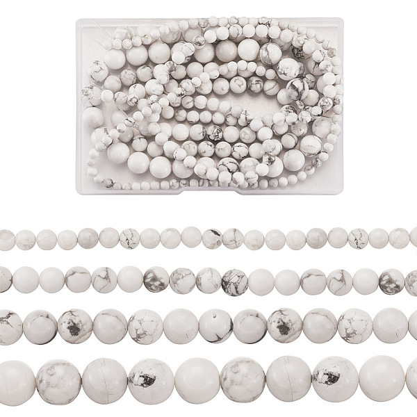 PandaHall 4 Strands 4 Style Natural Howlite Beads Strands, Round, 4~10mm, Hole: 0.8~1mm, about 39~86pcs/strand, 15~16 inch, 1 strand/style...
PandaHall 4 Strands 4 Style Natural Howlite Beads Strands, Round, 4~10mm, Hole: 0.8~1mm, about 39~86pcs/strand, 15~16 inch, 1 strand/style...