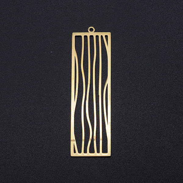 PandaHall 201 Stainless Steel Big Filigree Pendants, Rectangle, Golden, 55.5x16.5x1mm, Hole: 1.6mm 201 Stainless Steel Rectangle
PandaHall 201 Stainless Steel Big Filigree Pendants, Rectangle, Golden, 55.5x16.5x1mm, Hole: 1.6mm 201 Stainless Steel Rectangle
