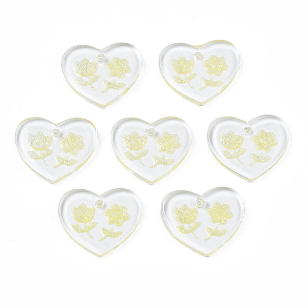 PandaHall Transparent Resin Pendants, with Glitter Powder, Heart with Flower, Champagne Yellow, 17x20x2mm, Hole: 1.4mm Resin Heart
PandaHall Transparent Resin Pendants, with Glitter Powder, Heart with Flower, Champagne Yellow, 17x20x2mm, Hole: 1.4mm Resin Heart
