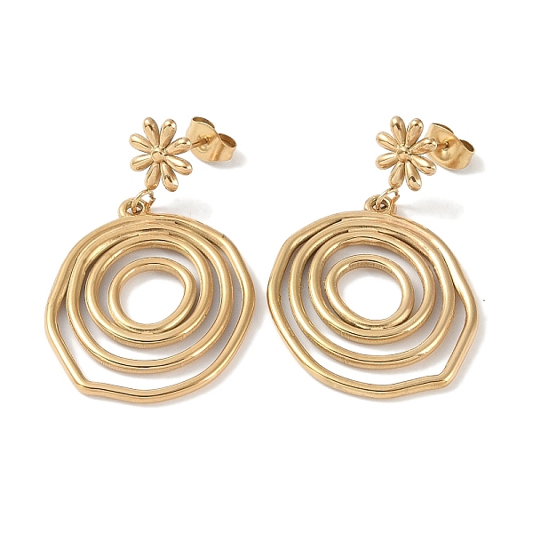 PandaHall Ring 304 Stainless Steel Dangle Earrings, Flower Stud Earrings for Women, Real 18K Gold Plated, 39.5x24.5mm 304 Stainless Steel...
PandaHall Ring 304 Stainless Steel Dangle Earrings, Flower Stud Earrings for Women, Real 18K Gold Plated, 39.5x24.5mm 304 Stainless Steel...