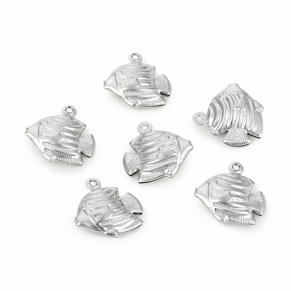 PandaHall 304 Stainless Steel Pendants, Fish, Stainless Steel Color, 17.2x17.3x5.5mm, Hole: 1.2mm 304 Stainless Steel Fish
PandaHall 304 Stainless Steel Pendants, Fish, Stainless Steel Color, 17.2x17.3x5.5mm, Hole: 1.2mm 304 Stainless Steel Fish