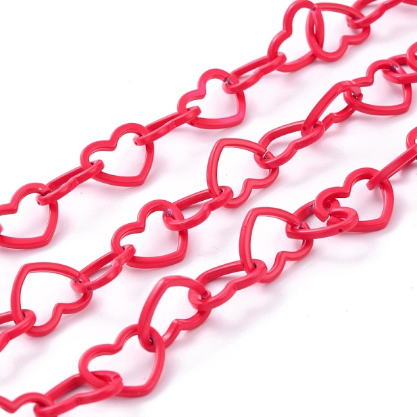 PandaHall Spray Painted Brass Heart Link Chains, with Spool, Unwelded, Crimson, 15.5x19x2mm, 32.8 Feet(10m)/roll Brass Pink
PandaHall Spray Painted Brass Heart Link Chains, with Spool, Unwelded, Crimson, 15.5x19x2mm, 32.8 Feet(10m)/roll Brass Pink