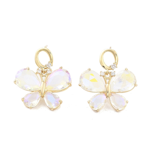 PandaHall Brass Micro Pave Cubic Zirconia Stud Earrings, Glass Butterfly Drop Earrings, Golden, 30.5x28mm Glass Butterfly
PandaHall Brass Micro Pave Cubic Zirconia Stud Earrings, Glass Butterfly Drop Earrings, Golden, 30.5x28mm Glass Butterfly