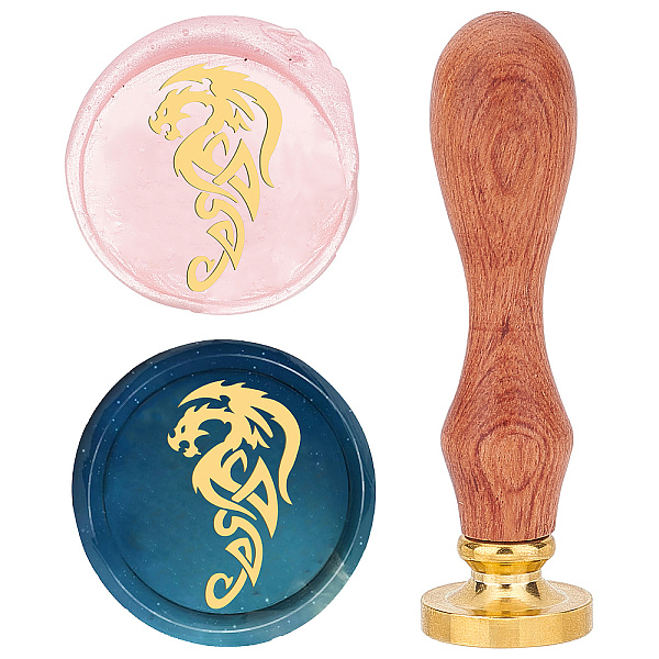 PandaHall Brass Wax Seal Stamp with Rosewood Handle, for DIY Scrapbooking, Dragon Pattern, 25mm Brass
PandaHall Brass Wax Seal Stamp with Rosewood Handle, for DIY Scrapbooking, Dragon Pattern, 25mm Brass