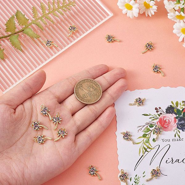 PandaHall 20Pcs Rack Plating Brass Micro Pave Cubic Zirconia Pendants, Real 18K Gold Plated, Long-Lasting Plated, Coconut Tree, Colorful...
PandaHall 20Pcs Rack Plating Brass Micro Pave Cubic Zirconia Pendants, Real 18K Gold Plated, Long-Lasting Plated, Coconut Tree, Colorful...