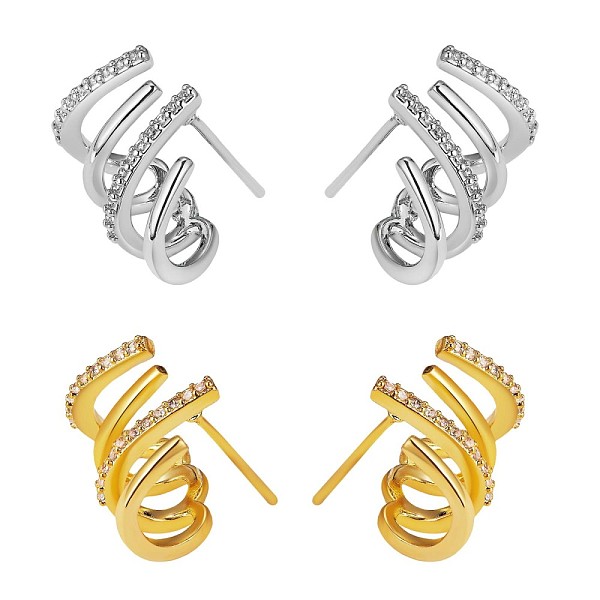 PandaHall Crystal Rhinestone Claw Stud Earrings, Brass Jewelry for Women, Mixed Color, 12x16mm Cubic Zirconia Twist
PandaHall Crystal Rhinestone Claw Stud Earrings, Brass Jewelry for Women, Mixed Color, 12x16mm Cubic Zirconia Twist
