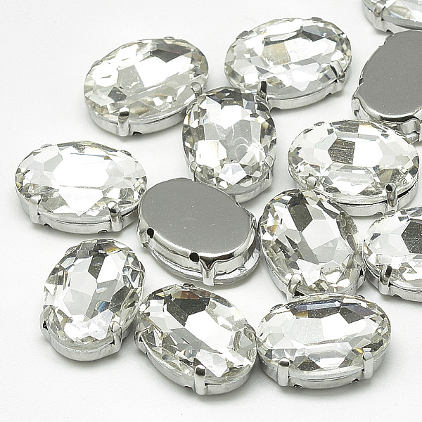 PandaHall Sew on Rhinestone, Multi-strand Links, Glass Rhinestone, with Brass Prong Settings, Garments Accessories, Faceted, Oval, Platinum..., Clear
PandaHall Sew on Rhinestone, Multi-strand Links, Glass Rhinestone, with Brass Prong Settings, Garments Accessories, Faceted, Oval, Platinum..., Clear