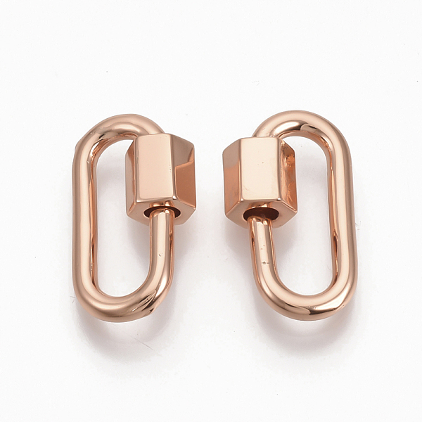 PandaHall Brass Screw Carabiner Lock Charms, for Necklaces Making, Oval, Rose Gold, 20x11.5x2mm, Screw: 6.5x6.5mm Brass Oval
PandaHall Brass Screw Carabiner Lock Charms, for Necklaces Making, Oval, Rose Gold, 20x11.5x2mm, Screw: 6.5x6.5mm Brass Oval