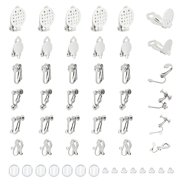 PandaHall Unicraftale 36Pcs 6 Styles 304 Stainless Steel Converter, for Non-Pierced Ears, with Loops and 36Pcs Silicone & PVC Clip on...
PandaHall Unicraftale 36Pcs 6 Styles 304 Stainless Steel Converter, for Non-Pierced Ears, with Loops and 36Pcs Silicone & PVC Clip on...