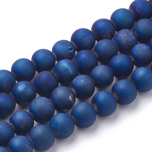 PandaHall Electroplate Natural Druzy Geode Weathered Agate Beads Strands, Frosted, Dyed, Round, Blue Plated, 7.5~8mm, Hole: 1~1.5mm, about...
PandaHall Electroplate Natural Druzy Geode Weathered Agate Beads Strands, Frosted, Dyed, Round, Blue Plated, 7.5~8mm, Hole: 1~1.5mm, about...