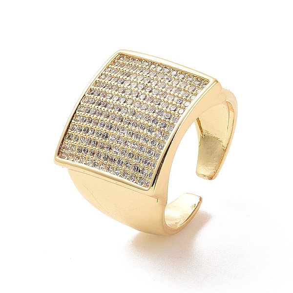 PandaHall Cubic Zirconia Rectangle Open Cuff Ring, Real 18K Gold Plated Brass Wide Ring for Women, Cadmium Free & Nickel Free & Lead Free..., Clear
PandaHall Cubic Zirconia Rectangle Open Cuff Ring, Real 18K Gold Plated Brass Wide Ring for Women, Cadmium Free & Nickel Free & Lead Free..., Clear
