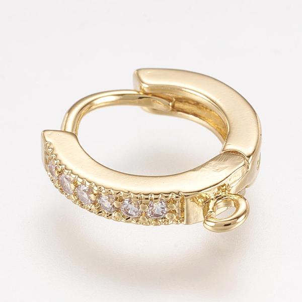 PandaHall Brass Huggie Hoop Earring Findings, Real 18K Gold Plated, with Cubic Zirconia, Lead Free & Cadmium Free, 15x2.5x13.5mm, Hole..., Clear
PandaHall Brass Huggie Hoop Earring Findings, Real 18K Gold Plated, with Cubic Zirconia, Lead Free & Cadmium Free, 15x2.5x13.5mm, Hole..., Clear