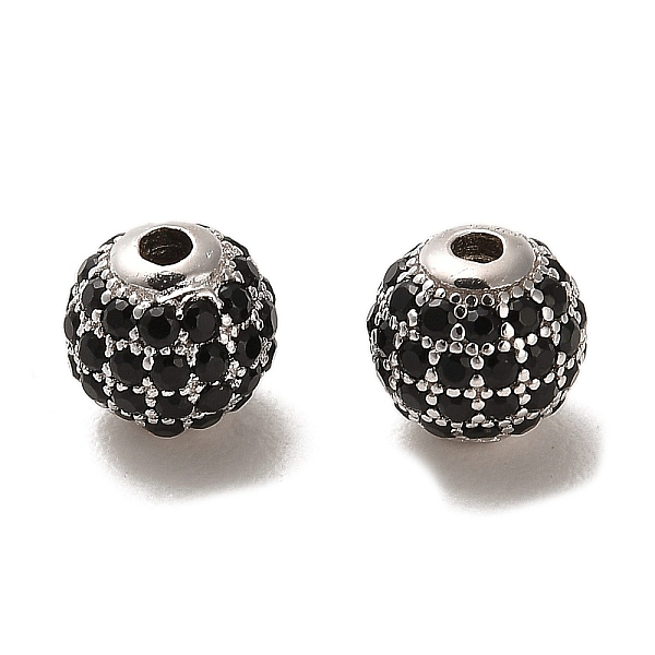PandaHall Rhodium Plated 925 Sterling Silver Micro Pave Cubic Zirconia Beads, Round, Real Platinum Plated, Black, 6x5.5mm, Hole: 1.4mm...
PandaHall Rhodium Plated 925 Sterling Silver Micro Pave Cubic Zirconia Beads, Round, Real Platinum Plated, Black, 6x5.5mm, Hole: 1.4mm...