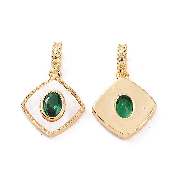PandaHall Brass Shell Pendants, Rhombus Charms, with Green Glass, Real 18K Gold Plated, 18x16x3mm, Hole: 2.5x4mm Shell Rhombus White
PandaHall Brass Shell Pendants, Rhombus Charms, with Green Glass, Real 18K Gold Plated, 18x16x3mm, Hole: 2.5x4mm Shell Rhombus White
