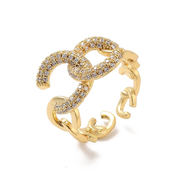 PandaHall Brass Micro Pave Cubic Zirconia Open Cuff Rings, Golden, Inner Diameter: 20mm Brass+Cubic Zirconia
PandaHall Brass Micro Pave Cubic Zirconia Open Cuff Rings, Golden, Inner Diameter: 20mm Brass+Cubic Zirconia