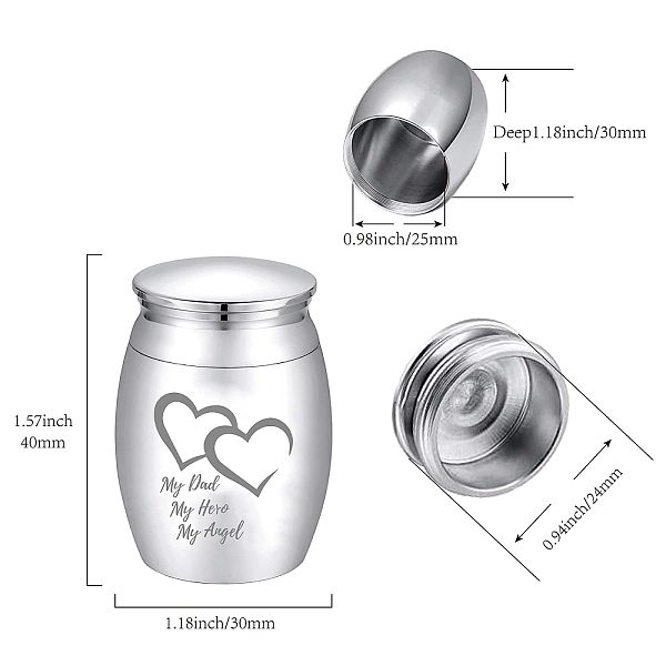 PandaHall CREATCABIN Alloy Cremation Urn Kit, with Disposable Flatware Spoons, Silver Polishing Cloth, Velvet Packing Pouches, Heart Pattern...
PandaHall CREATCABIN Alloy Cremation Urn Kit, with Disposable Flatware Spoons, Silver Polishing Cloth, Velvet Packing Pouches, Heart Pattern...
