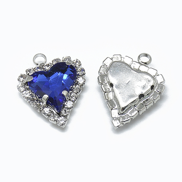 PandaHall Glass Rhinestone Pendants, with Platinum Tone Brass Findings, Heart, Sapphire, 21x16.5x6mm, Hole: 2mm Brass+Rhinestone Heart Blue
PandaHall Glass Rhinestone Pendants, with Platinum Tone Brass Findings, Heart, Sapphire, 21x16.5x6mm, Hole: 2mm Brass+Rhinestone Heart Blue