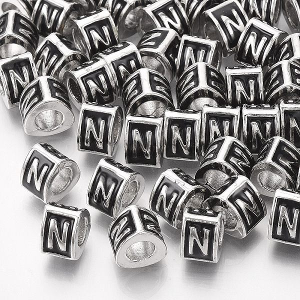 PandaHall Alloy European Beads, Enamel Style, Large Hole Beads, Triangle with Letter, Platinum, Black, Letter.N, 9.5x9x6.5mm, Hole: 5mm...
PandaHall Alloy European Beads, Enamel Style, Large Hole Beads, Triangle with Letter, Platinum, Black, Letter.N, 9.5x9x6.5mm, Hole: 5mm...