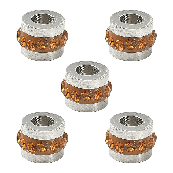 PandaHall 201 Stainless Steel Rhinestone Beads, Column, Lt.Col.Topaz, 7x5mm, Hole: 3mm Stainless Steel+Rhinestone Column Yellow
PandaHall 201 Stainless Steel Rhinestone Beads, Column, Lt.Col.Topaz, 7x5mm, Hole: 3mm Stainless Steel+Rhinestone Column Yellow