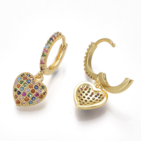 PandaHall Brass Cubic Zirconia Dangle Hoop Earrings, Heart, Golden, 25mm, Pin: 1x1mm Cubic Zirconia Heart
PandaHall Brass Cubic Zirconia Dangle Hoop Earrings, Heart, Golden, 25mm, Pin: 1x1mm Cubic Zirconia Heart