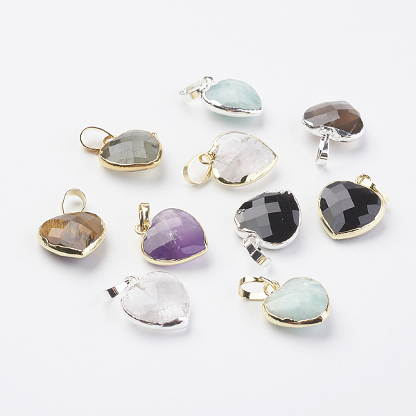 PandaHall Natural Gemstone Pendants, with Brass Findings, Faceted, Heart, Mixed Color, 14~15x12~12.5x4.5~5.5mm, Hole: 4x6mm Mixed Stone...
PandaHall Natural Gemstone Pendants, with Brass Findings, Faceted, Heart, Mixed Color, 14~15x12~12.5x4.5~5.5mm, Hole: 4x6mm Mixed Stone...