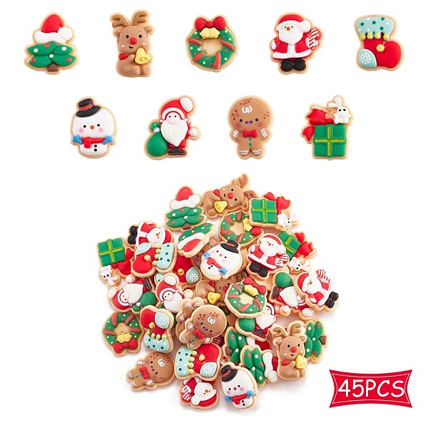 PandaHall 45Pcs 9 Styles Christmas Theme Opaque Resin Cabochons, Snowman & Reindeer & Santa Claus & Christmas Tree & Wreath & Stocking &...
PandaHall 45Pcs 9 Styles Christmas Theme Opaque Resin Cabochons, Snowman & Reindeer & Santa Claus & Christmas Tree & Wreath & Stocking &...
