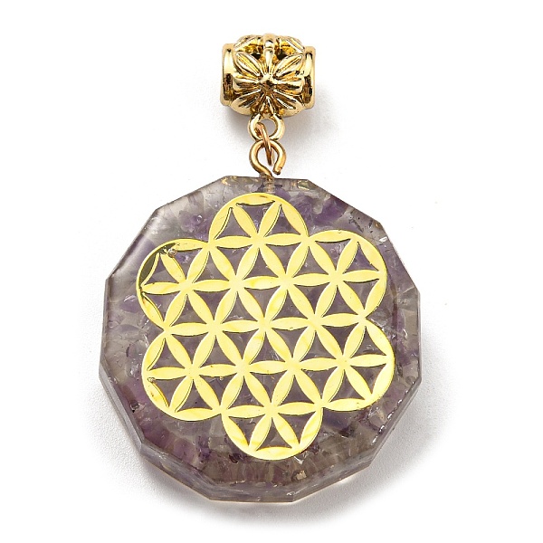 PandaHall Natural Amethyst European Dangle Polygon Charms, Large Hole Pendant with Golden Plated Alloy Flower Slice, 53mm, Hole: 5mm...
PandaHall Natural Amethyst European Dangle Polygon Charms, Large Hole Pendant with Golden Plated Alloy Flower Slice, 53mm, Hole: 5mm...
