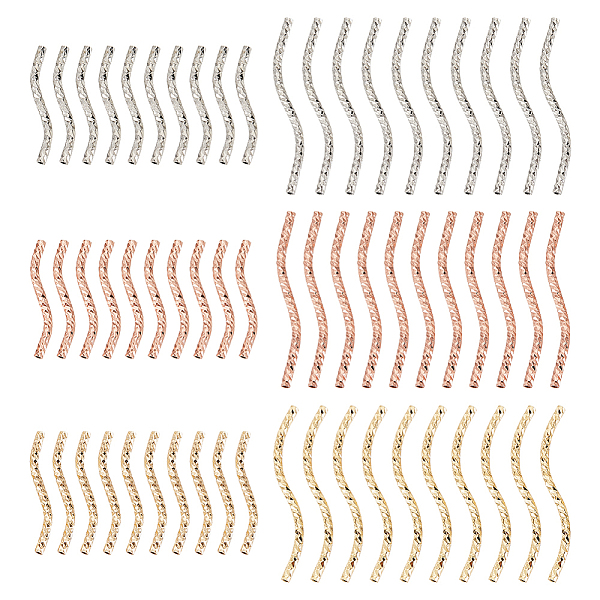 PandaHall BENECREAT 60Pcs 2Size 14K Gold Plated Noodle Tube Spacer Beads, Light Gold Silver Rose Gold Curved Noodle Tube Beads for DIY...
PandaHall BENECREAT 60Pcs 2Size 14K Gold Plated Noodle Tube Spacer Beads, Light Gold Silver Rose Gold Curved Noodle Tube Beads for DIY...