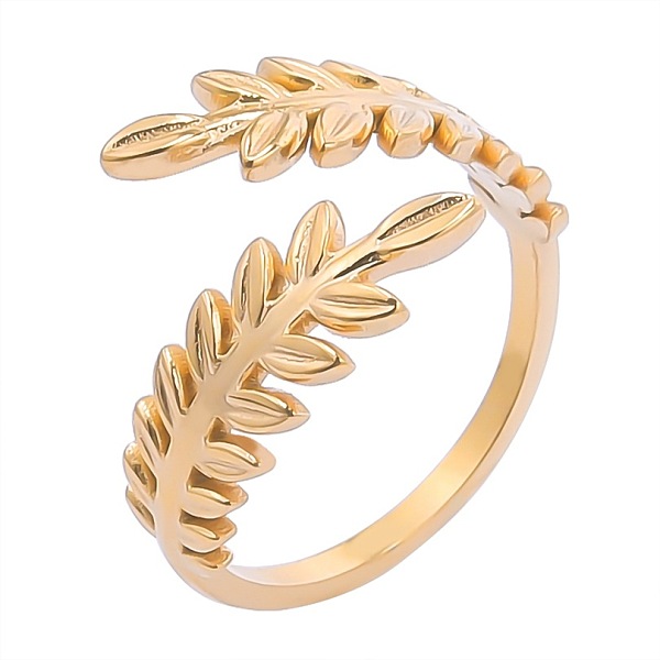 PandaHall Titanium Steel Ear Of Wheat Open Cuff Rings for Women Men, Golden Titanium Steel
PandaHall Titanium Steel Ear Of Wheat Open Cuff Rings for Women Men, Golden Titanium Steel