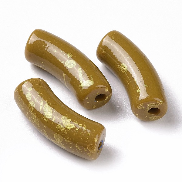 PandaHall Opaque Acrylic Beads, with Glitter Powder, Curved Tube, Dark Goldenrod, 34.5x13.5x11.5mm, Hole: 3.1mm Acrylic Tube
PandaHall Opaque Acrylic Beads, with Glitter Powder, Curved Tube, Dark Goldenrod, 34.5x13.5x11.5mm, Hole: 3.1mm Acrylic Tube