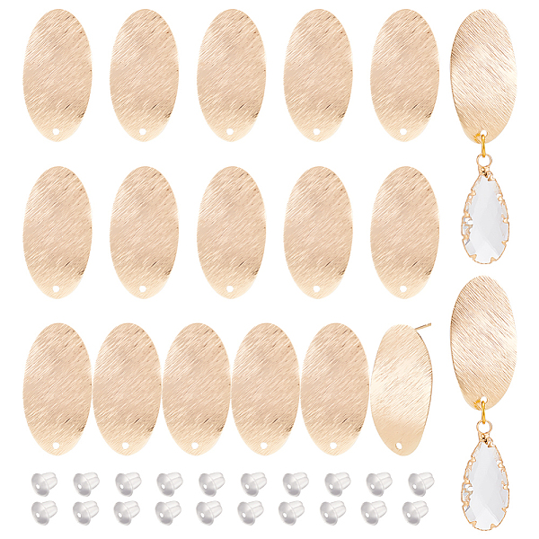 PandaHall BENECREAT 16Pcs Brass Stud Earring Finding, Oval, with 40Pcs Plastic Ear Nuts, Golden, 29.5x15.5mm, Hole: 1.5mm, Pin: 0.7mm Brass...
PandaHall BENECREAT 16Pcs Brass Stud Earring Finding, Oval, with 40Pcs Plastic Ear Nuts, Golden, 29.5x15.5mm, Hole: 1.5mm, Pin: 0.7mm Brass...
