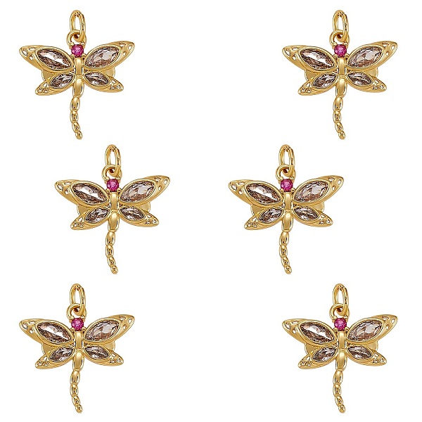 PandaHall 6Pcs Brass Micro Pave Clear Cubic Zirconia Pendants, Long-Lasting Plated, Dragonfly, Real 18K Gold Plated, 17.5x18.5x2.5mm, Jump...
PandaHall 6Pcs Brass Micro Pave Clear Cubic Zirconia Pendants, Long-Lasting Plated, Dragonfly, Real 18K Gold Plated, 17.5x18.5x2.5mm, Jump...
