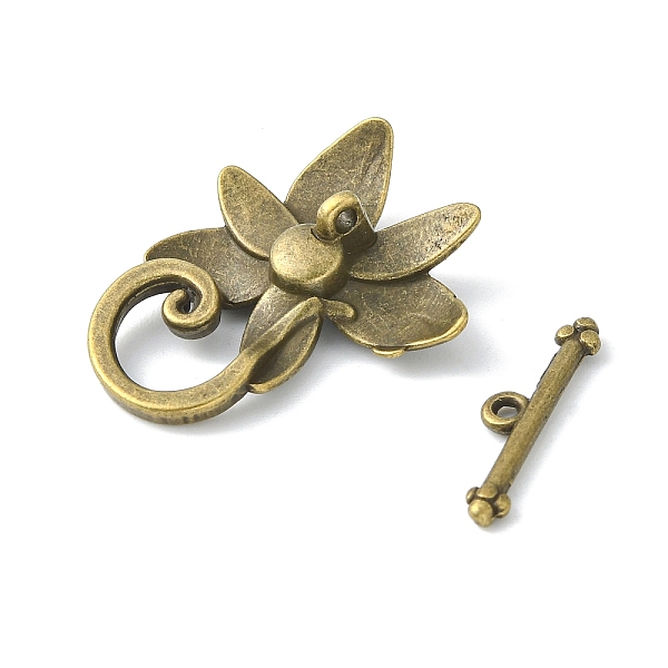 PandaHall Alloy Toggle Clasps, Cadmium Free & Nickel Free & Lead Free, Antique Bronze, Flower: 29.5x23x7mm, hole: 1~10x12mm, bar: 21x5x2.5mm...
PandaHall Alloy Toggle Clasps, Cadmium Free & Nickel Free & Lead Free, Antique Bronze, Flower: 29.5x23x7mm, hole: 1~10x12mm, bar: 21x5x2.5mm...