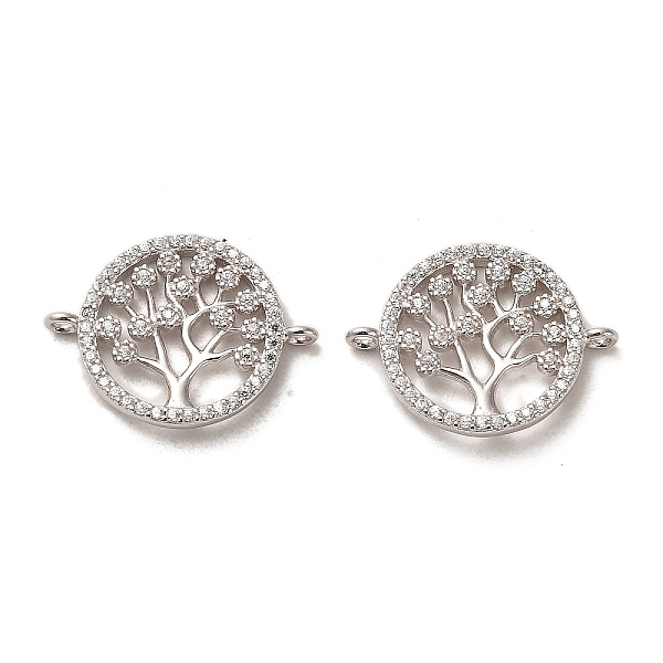 PandaHall 925 Sterling Silver Connector Charms, with Clear Cubic Zirconia, Flat Round with Tree of Life, with 925 Stamp, Real Platinum...
PandaHall 925 Sterling Silver Connector Charms, with Clear Cubic Zirconia, Flat Round with Tree of Life, with 925 Stamp, Real Platinum...
