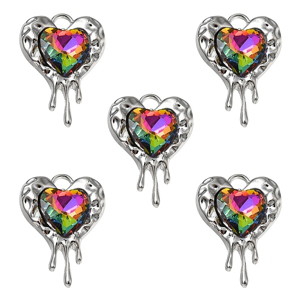 PandaHall Rack Plating Alloy Glass Pendants, Cadmium Free & Lead Free & Nickle Free, Melting Heart Charms, Platinum, 24x17x5mm, Hole: 2.5mm...
PandaHall Rack Plating Alloy Glass Pendants, Cadmium Free & Lead Free & Nickle Free, Melting Heart Charms, Platinum, 24x17x5mm, Hole: 2.5mm...