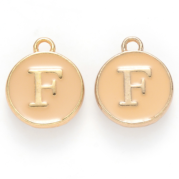 PandaHall Golden Plated Alloy Enamel Charms, Cadmium Free & Lead Free, Enamelled Sequins, Flat Round with Letter, Wheat, Letter.F, 14x12x2mm..., Orange
PandaHall Golden Plated Alloy Enamel Charms, Cadmium Free & Lead Free, Enamelled Sequins, Flat Round with Letter, Wheat, Letter.F, 14x12x2mm..., Orange
