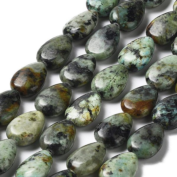 PandaHall Natural African Turquoise(Jasper) Beads Strands, Teardrop, 14x10x4.5~5mm, Hole: 1mm, about 28~29pcs/strand, 15.55~15.83 inch...
PandaHall Natural African Turquoise(Jasper) Beads Strands, Teardrop, 14x10x4.5~5mm, Hole: 1mm, about 28~29pcs/strand, 15.55~15.83 inch...
