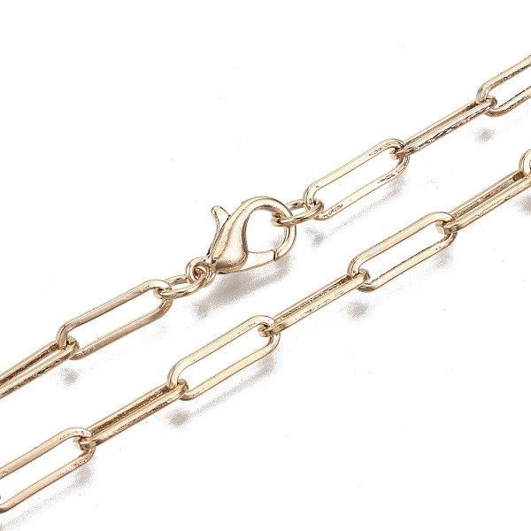 PandaHall Brass Paperclip Chains, Drawn Elongated Cable Chains Necklace Making, with Lobster Claw Clasps, Real 18K Gold Plated, 23.62 inch...
PandaHall Brass Paperclip Chains, Drawn Elongated Cable Chains Necklace Making, with Lobster Claw Clasps, Real 18K Gold Plated, 23.62 inch...