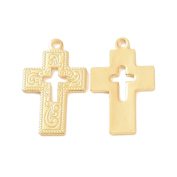 PandaHall Ion Plating(IP) 304 Stainless Steel Pendants, Cross Charms, Religion, Golden, 23x14x1mm, Hole: 1.8mm 304 Stainless Steel Cross
PandaHall Ion Plating(IP) 304 Stainless Steel Pendants, Cross Charms, Religion, Golden, 23x14x1mm, Hole: 1.8mm 304 Stainless Steel Cross