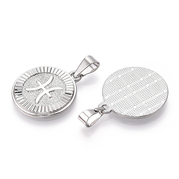 PandaHall Brass Pendants, Twelve Constellations, Flat Round, Platinum, 24x20.5x2mm, Hole: 3.5x7mm Brass Flat Round
PandaHall Brass Pendants, Twelve Constellations, Flat Round, Platinum, 24x20.5x2mm, Hole: 3.5x7mm Brass Flat Round