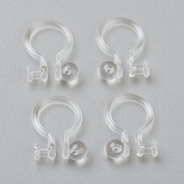 PandaHall Plastic Clip-on Earring Findings, for Non-pierced Ears, Clear, 11x8.5x1.2mm, Hole: 0.8mm Plastic Clear
PandaHall Plastic Clip-on Earring Findings, for Non-pierced Ears, Clear, 11x8.5x1.2mm, Hole: 0.8mm Plastic Clear
