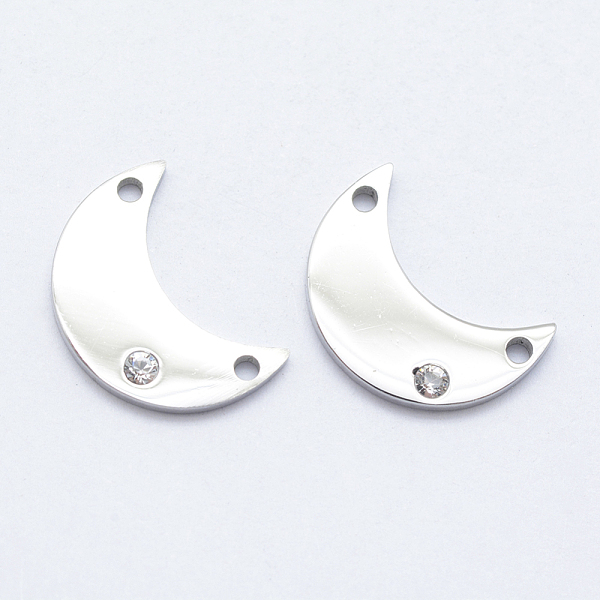 PandaHall 316 Surgical Stainless Steel Micro Pave Cubic Zirconia Links connectors, Moon, Clear, Stainless Steel Color, 15x10.5x2mm, Hole...
PandaHall 316 Surgical Stainless Steel Micro Pave Cubic Zirconia Links connectors, Moon, Clear, Stainless Steel Color, 15x10.5x2mm, Hole...
