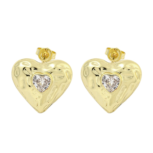 PandaHall Heart Texture Brass Micro Pave Cubic Zirconia Stud Earrings for Women, Cadmium Free & Lead Free, Long-Lasting Plated, Real 18K..., Clear
PandaHall Heart Texture Brass Micro Pave Cubic Zirconia Stud Earrings for Women, Cadmium Free & Lead Free, Long-Lasting Plated, Real 18K..., Clear