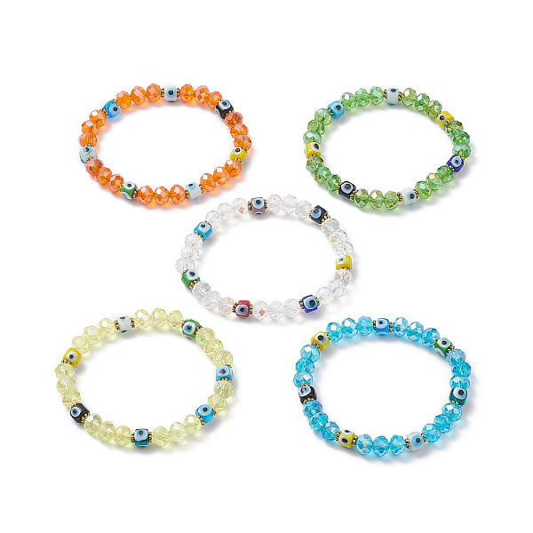 PandaHall Handmade Lampwork Evil Eye Stretch Bracelets, Electroplate Glass Beaded Bracelets for Women, Mixed Color, Inner Diameter: 2 inch..., Multicolor
PandaHall Handmade Lampwork Evil Eye Stretch Bracelets, Electroplate Glass Beaded Bracelets for Women, Mixed Color, Inner Diameter: 2 inch..., Multicolor