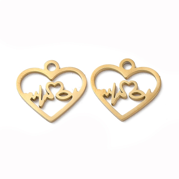 PandaHall Ion Plating(IP) 304 Stainless Steel Charms, Manual Polishing, Heart, Golden, 12x13x1mm, Hole: 1.6mm 304 Stainless Steel Heart
PandaHall Ion Plating(IP) 304 Stainless Steel Charms, Manual Polishing, Heart, Golden, 12x13x1mm, Hole: 1.6mm 304 Stainless Steel Heart