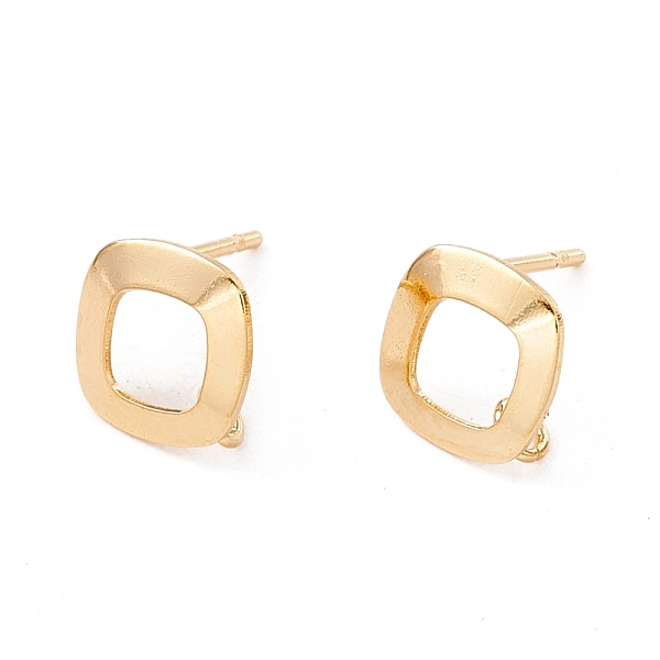 PandaHall 201 Stainless Steel Stud Earring Findings, with 304 Stainless Steel Pins and Vertical Loops, Rhombus, Light Gold, 10x9mm, Hole...
PandaHall 201 Stainless Steel Stud Earring Findings, with 304 Stainless Steel Pins and Vertical Loops, Rhombus, Light Gold, 10x9mm, Hole...