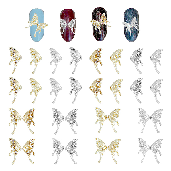 PandaHall HOBBIESAY 80Pcs 8 Style Alloy Glass Rhinestone Cabochons, Nail Art Decoration Accessories, Butterfly, Mixed Color...
PandaHall HOBBIESAY 80Pcs 8 Style Alloy Glass Rhinestone Cabochons, Nail Art Decoration Accessories, Butterfly, Mixed Color...